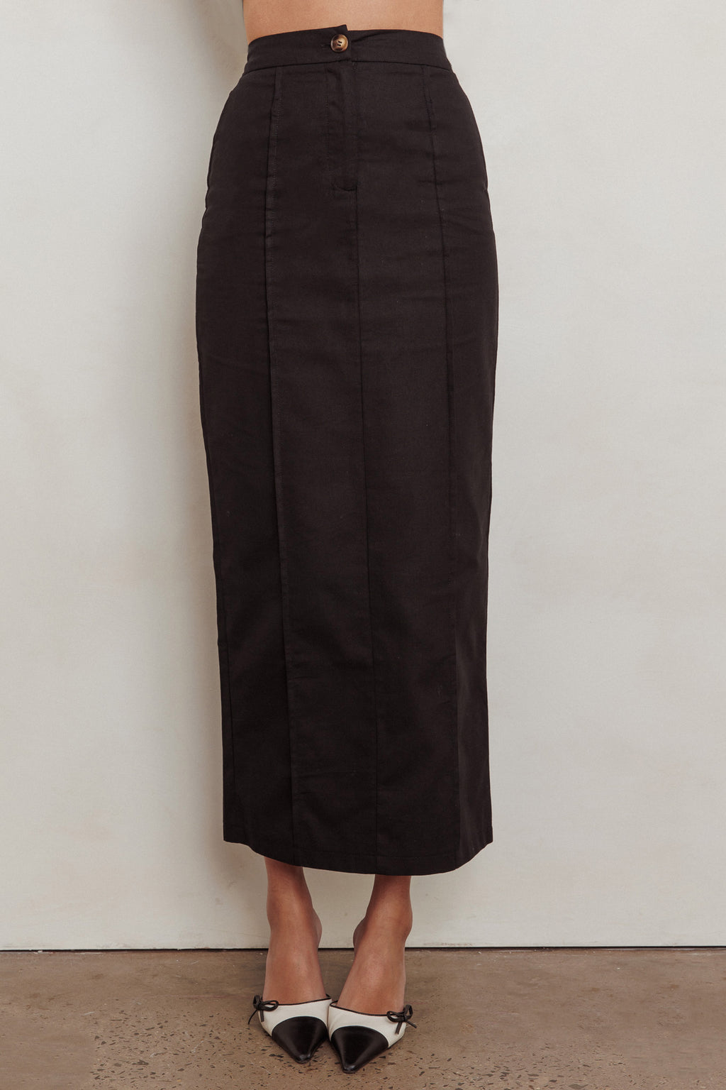 Sweet Treat Column Maxi Skirt Black by Selfie Leslie