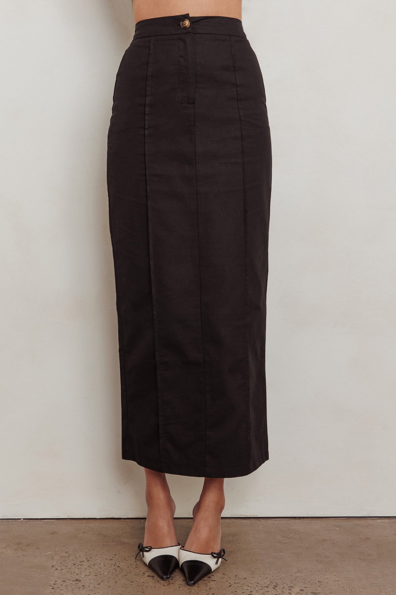 Sweet Treat Column Maxi Skirt Black by Selfie Leslie