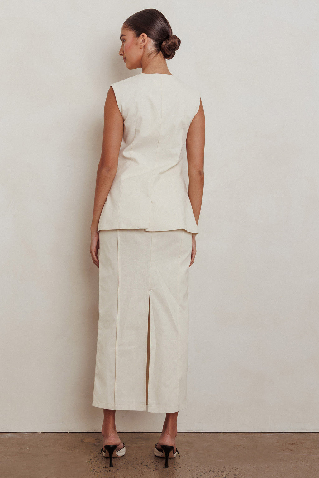 Sweet Treat Column Maxi Skirt Oat by Selfie Leslie