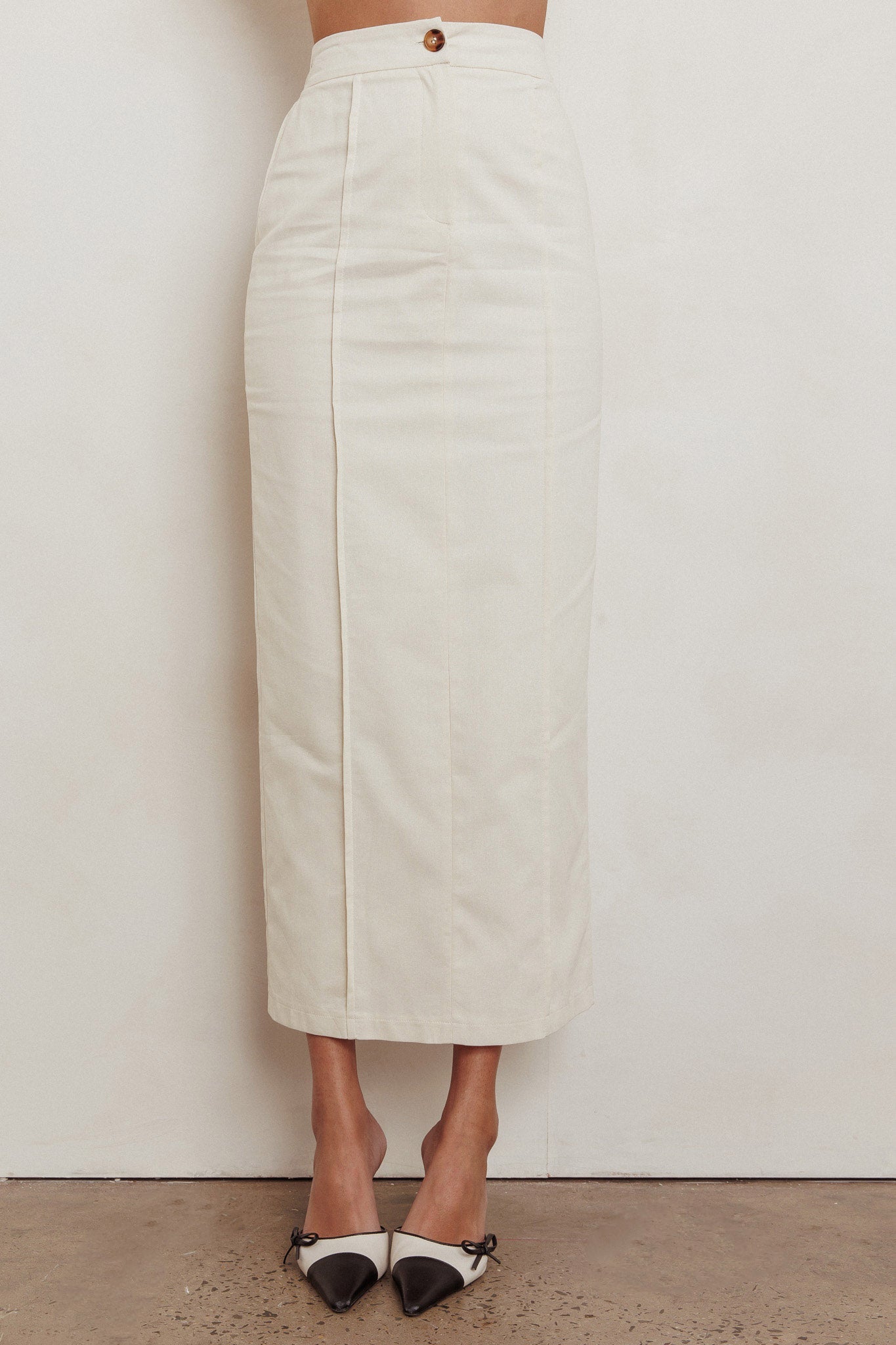 Sweet Treat Column Maxi Skirt Oat by Selfie Leslie