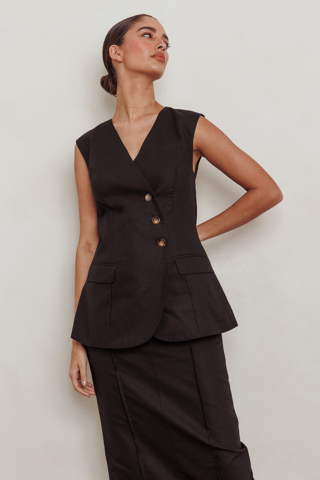 Sweet Treat Sleeveless Top Black by Selfie Leslie