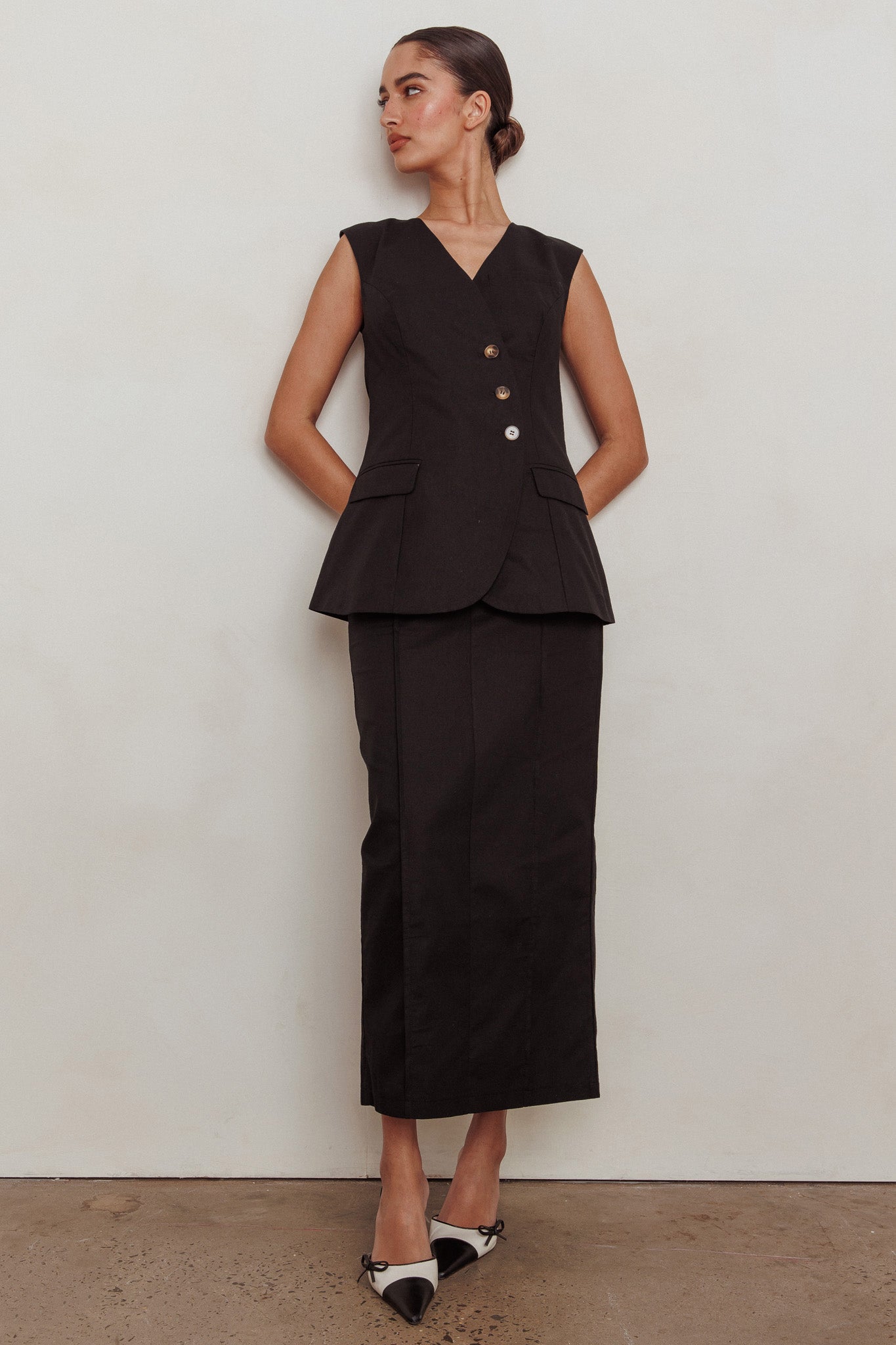 Sweet Treat Sleeveless Top Black by Selfie Leslie