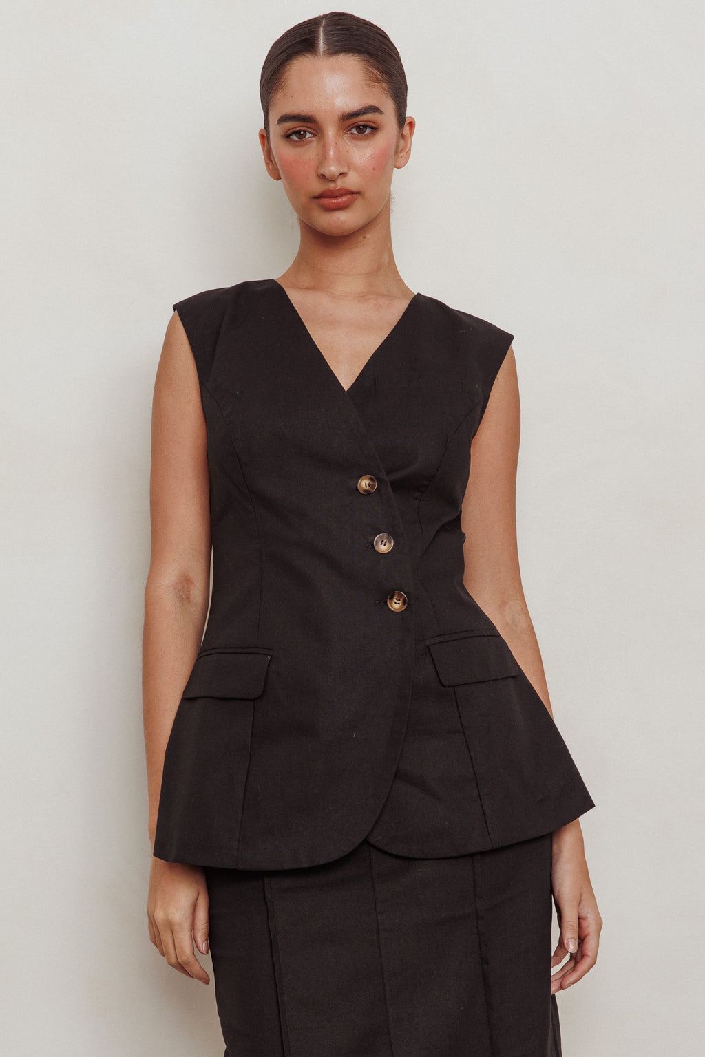 Sweet Treat Sleeveless Top Black by Selfie Leslie