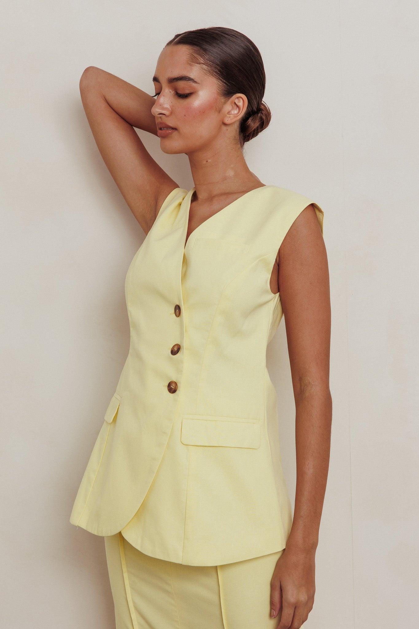 Sweet Treat Sleeveless Top Lemon by Selfie Leslie