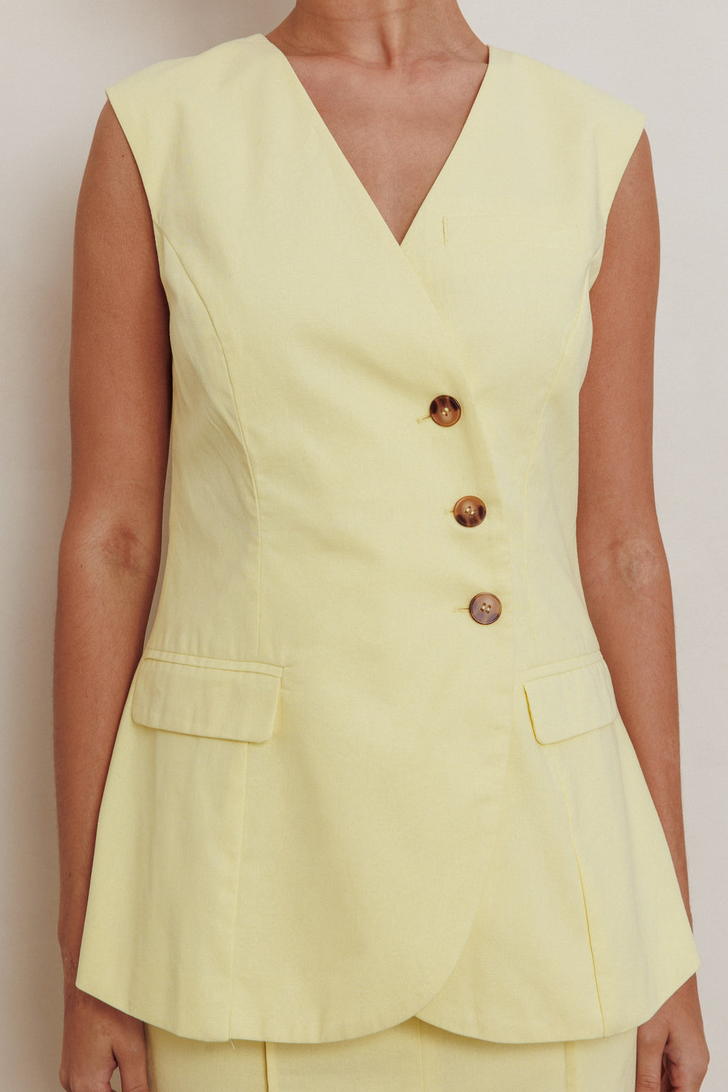 Sweet Treat Sleeveless Top Lemon by Selfie Leslie