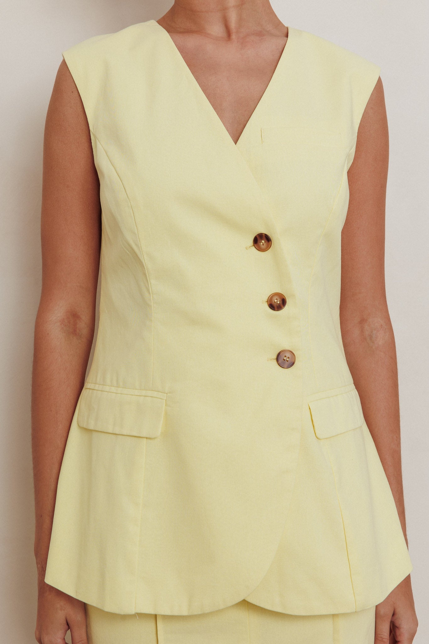 Sweet Treat Sleeveless Top Lemon by Selfie Leslie