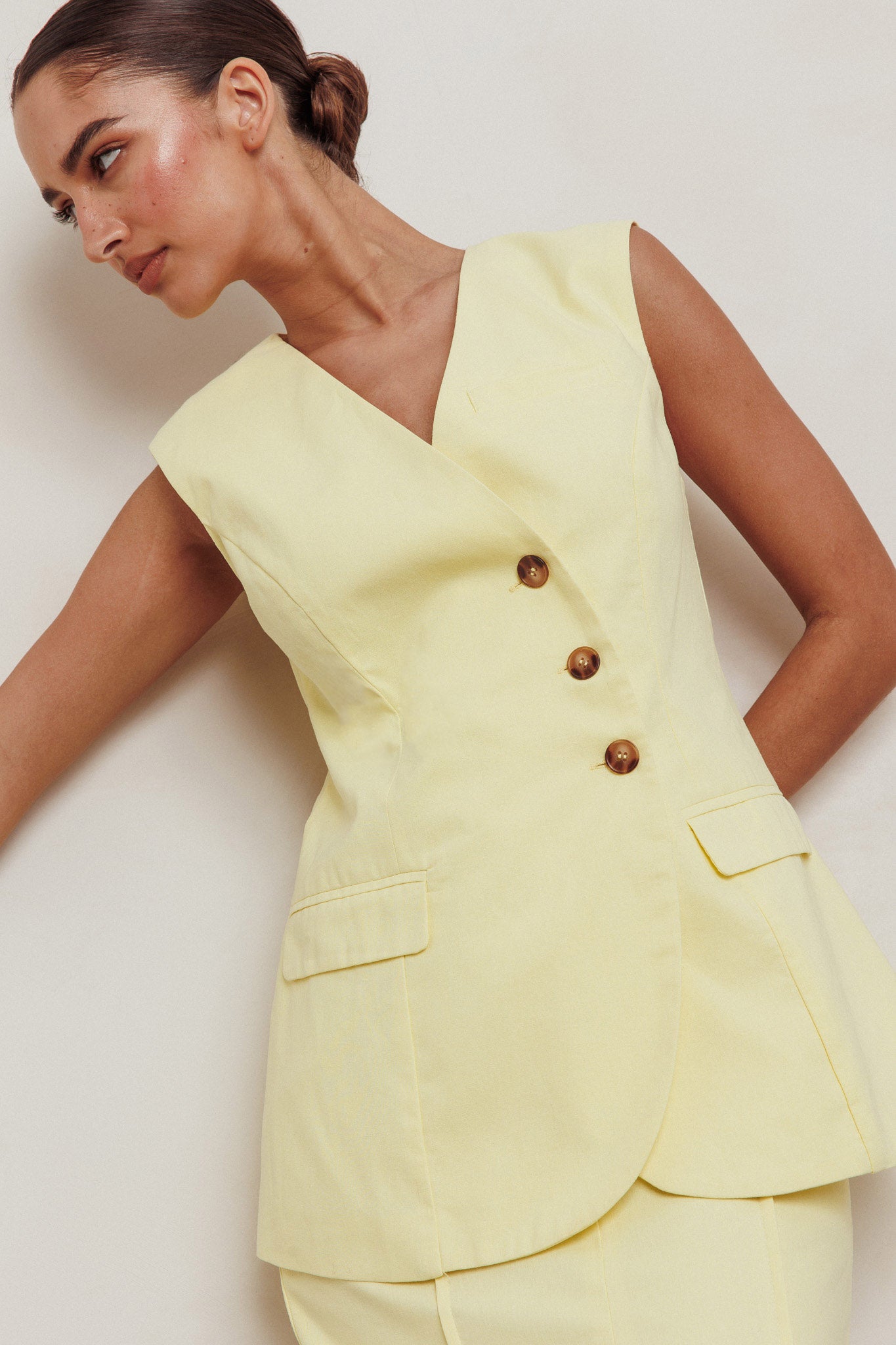 Sweet Treat Sleeveless Top Lemon by Selfie Leslie