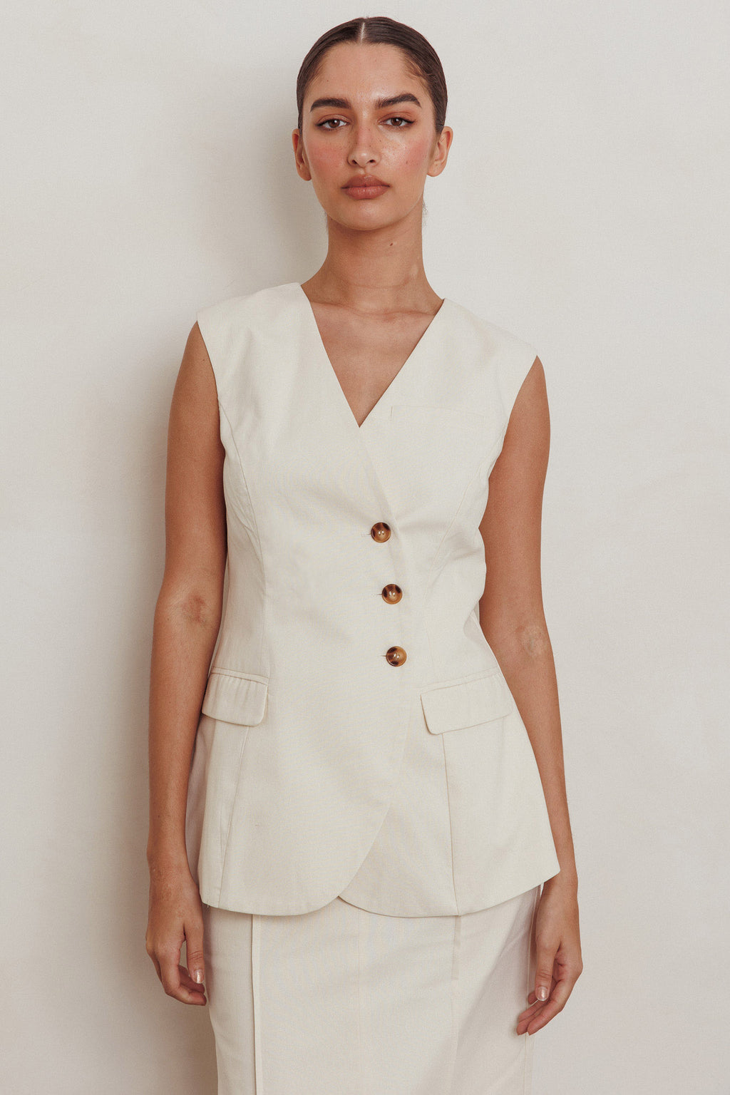 Sweet Treat Sleeveless Top Oat by Selfie Leslie