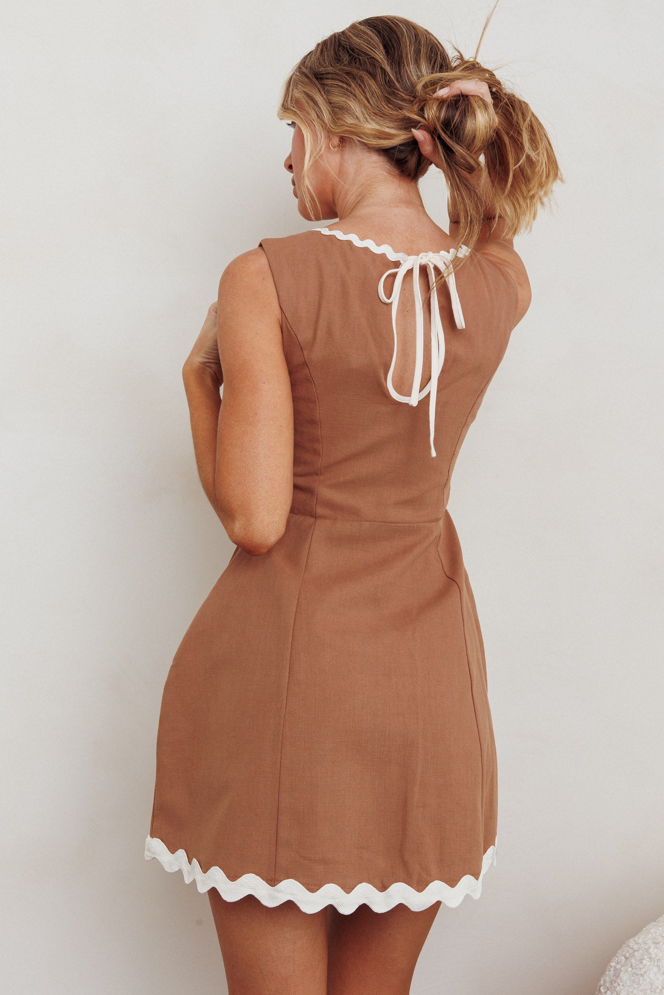 the dawning mini dress mocha Women's Dresses Make You Mine Sleeveless Mini Dress Mocha XL by Selfie Leslie Clearance