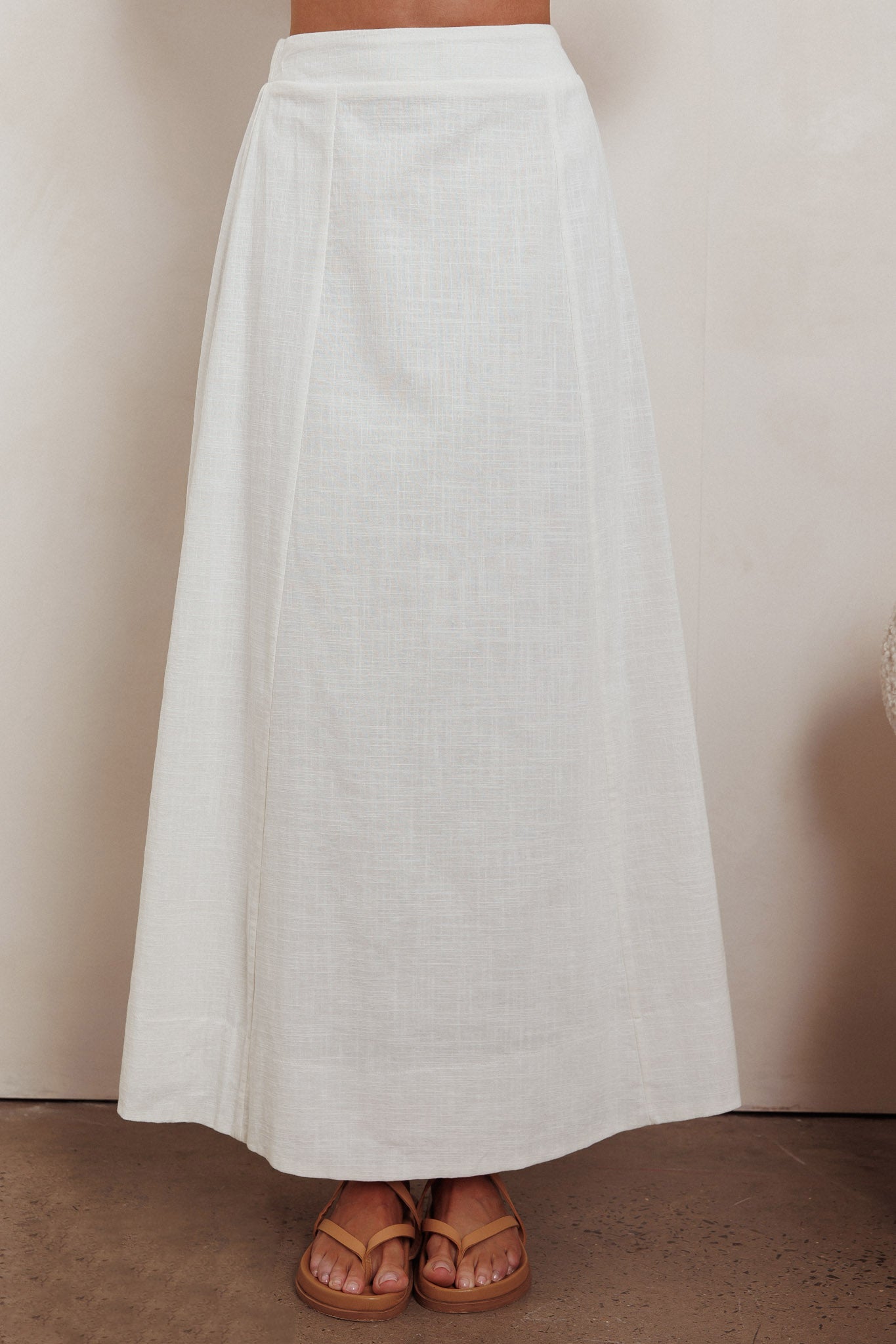 Payday A-Line Maxi Skirt Off White by Selfie Leslie