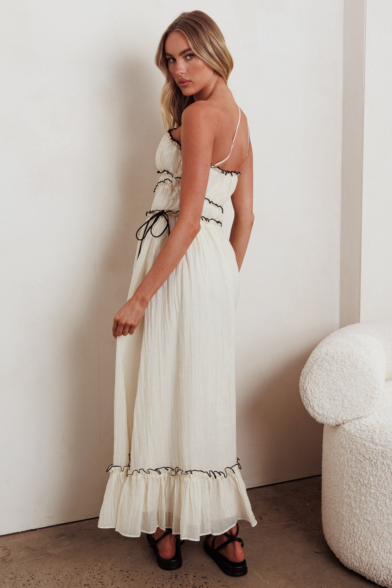 Ballad One-Shoulder Maxi Dress Cream - XL Ballad One-Shoulder Maxi Dress Cream - XL
