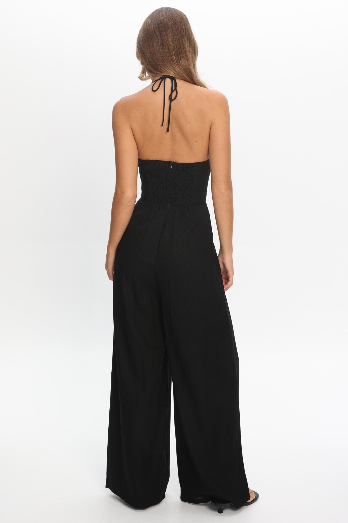 Mondo Embroidery Bust Jumpsuit Black | Selfie Leslie