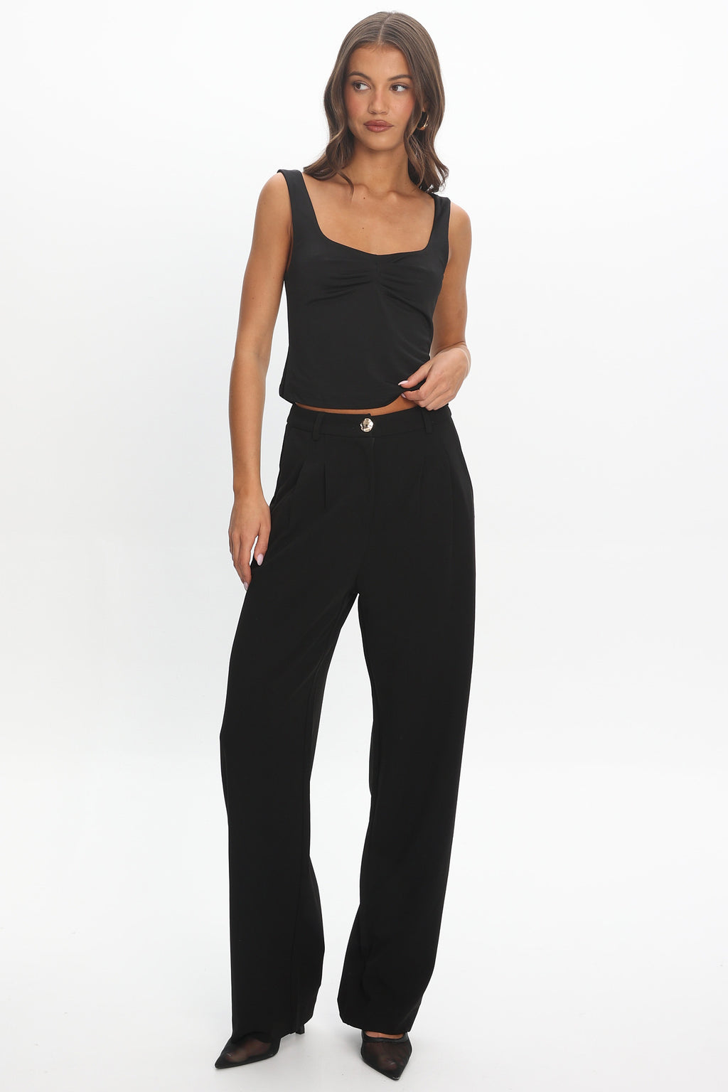 Shellby Wide Leg Pants Black