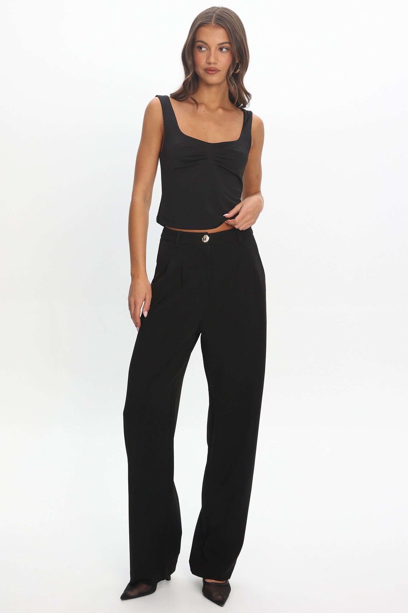 Shellby Wide Leg Pants Black