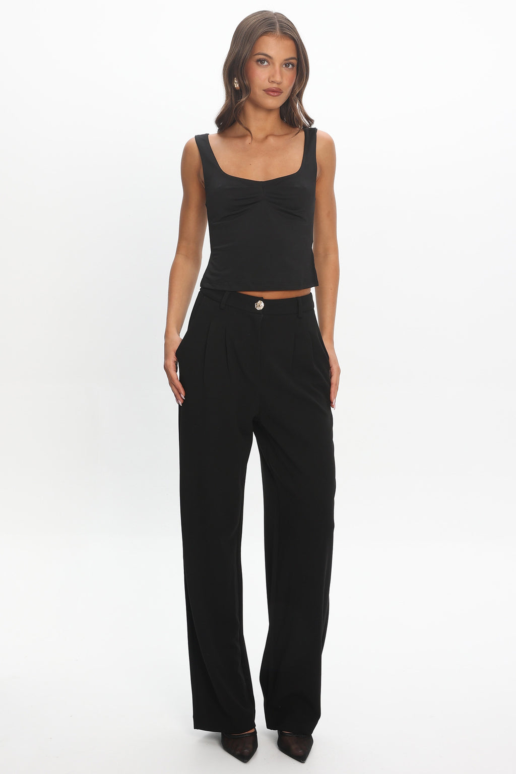 Shellby Wide Leg Pants Black