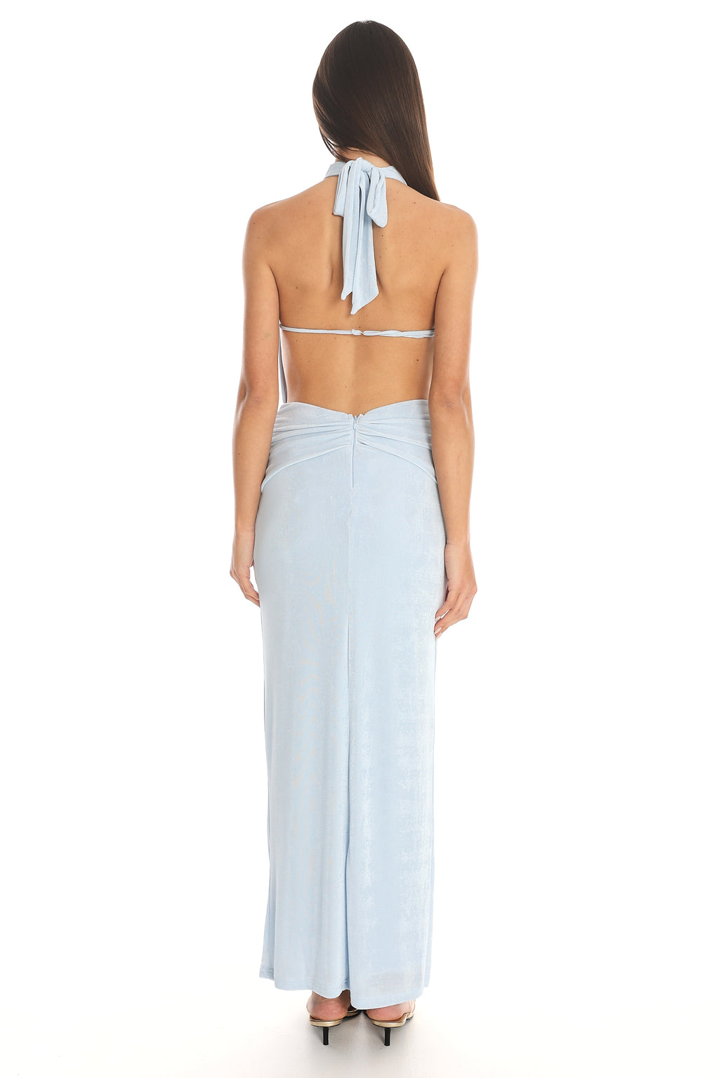 Songs of Sierra Cowl Maxi Dress Ice Blue