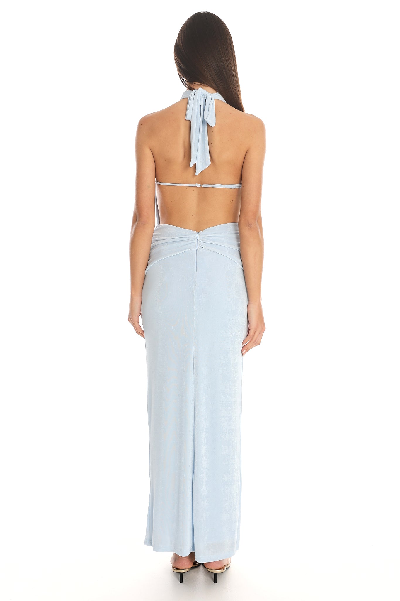 Songs of Sierra Cowl Maxi Dress Ice Blue