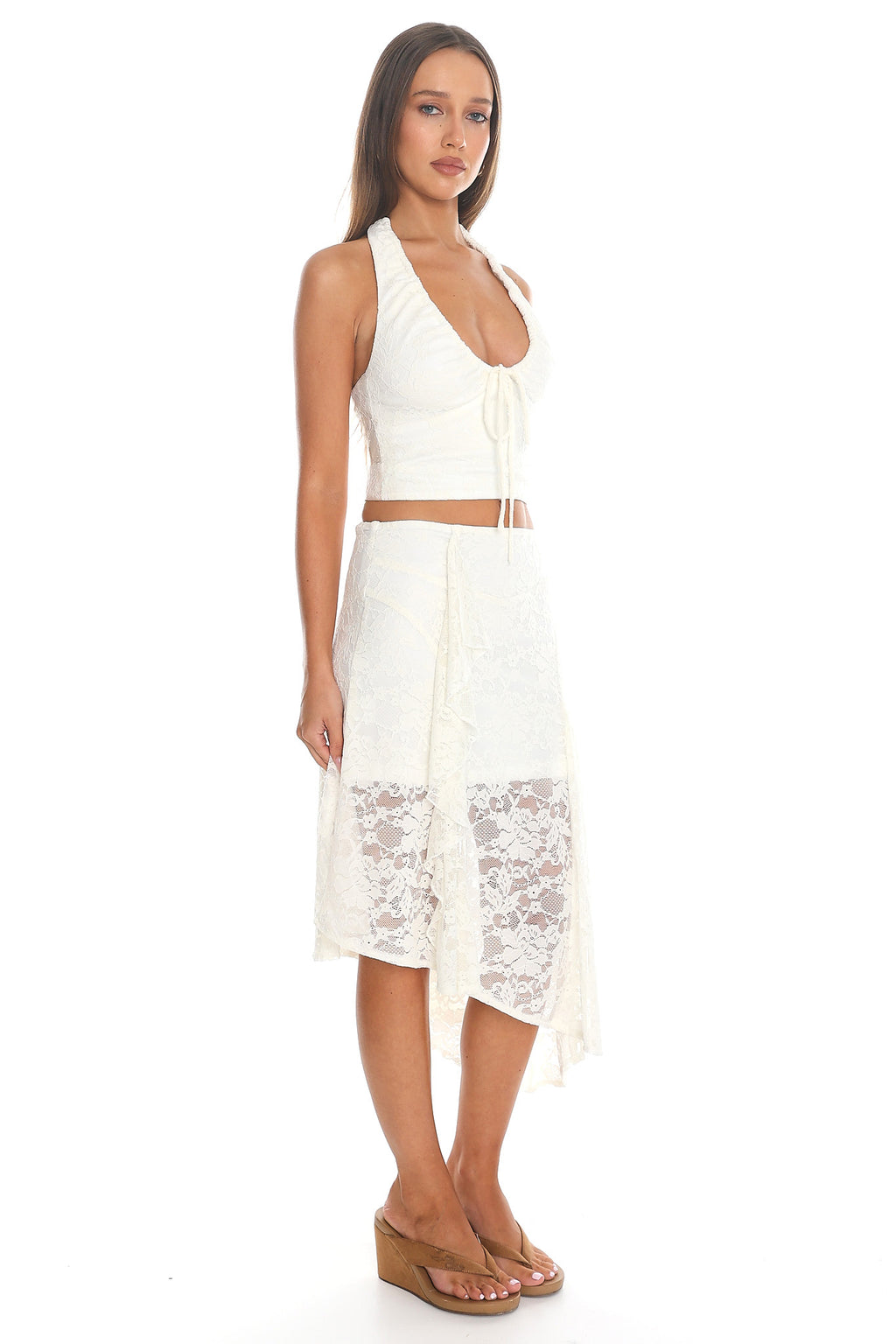 Snow Song Midi Skirt Ivory