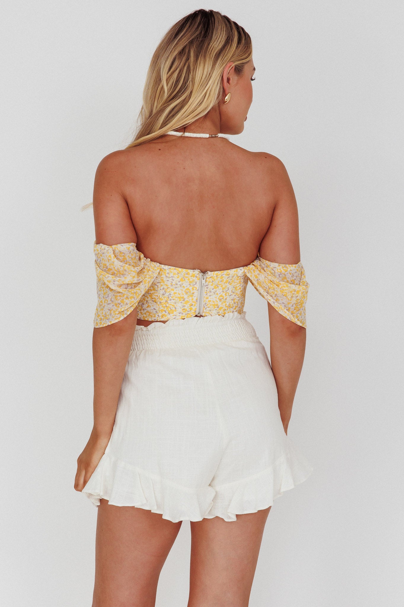 You Got It Tied Ruffle Skort White by Selfie Leslie