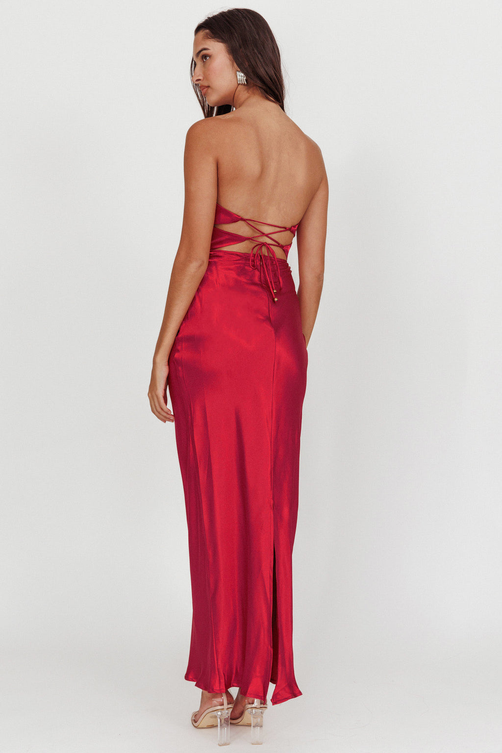 Good Impression Double Twist Maxi Dress Plum by Selfie Leslie