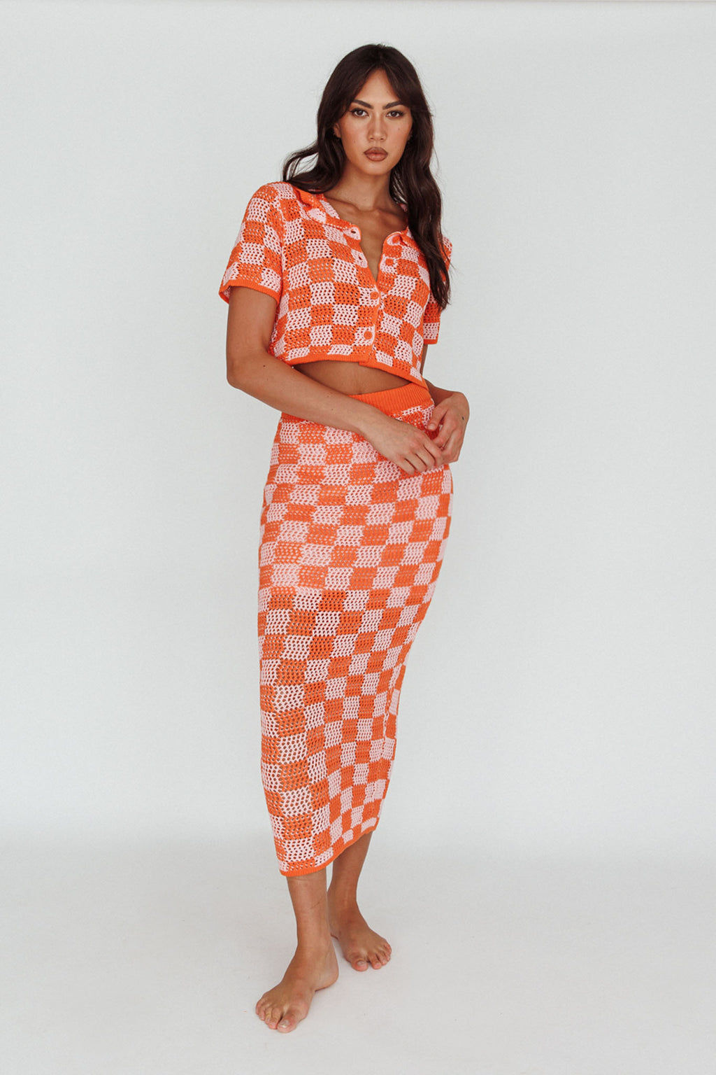 Byron Bay Crochet Maxi Skirt Sunset by Selfie Leslie