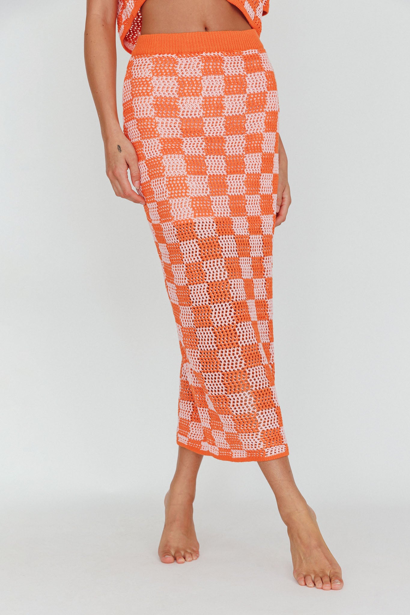 Byron Bay Crochet Maxi Skirt Sunset by Selfie Leslie