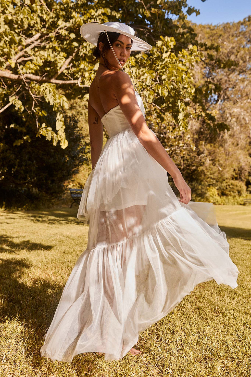 Always & Forever High-Low Midi Dress White by Selfie Leslie