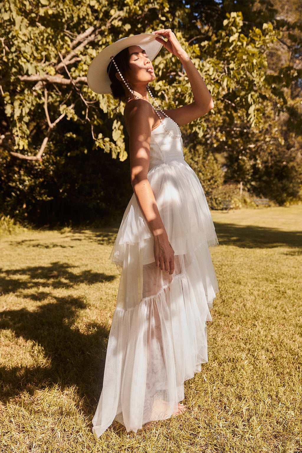 Always & Forever High-Low Midi Dress White by Selfie Leslie