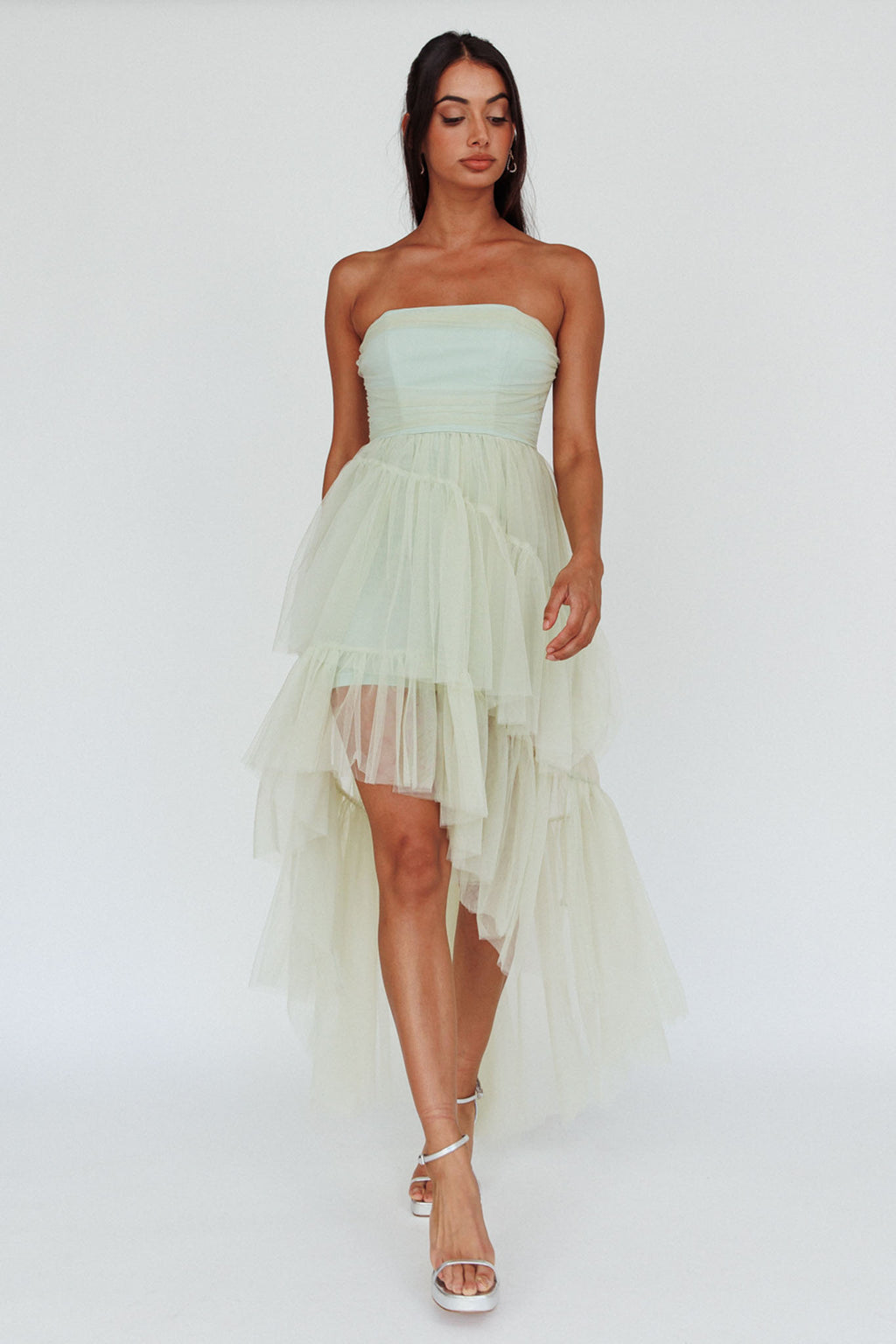 Always & Forever High-Low Midi Dress Sage by Selfie Leslie