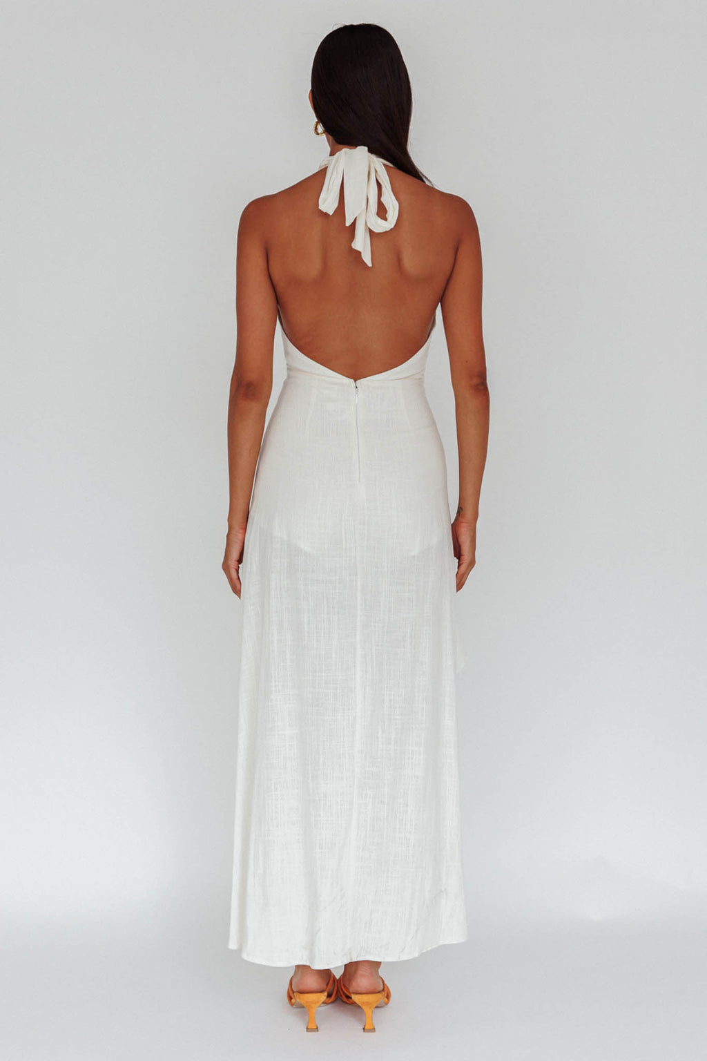 La Habra Halterneck Romper White by Selfie Leslie
