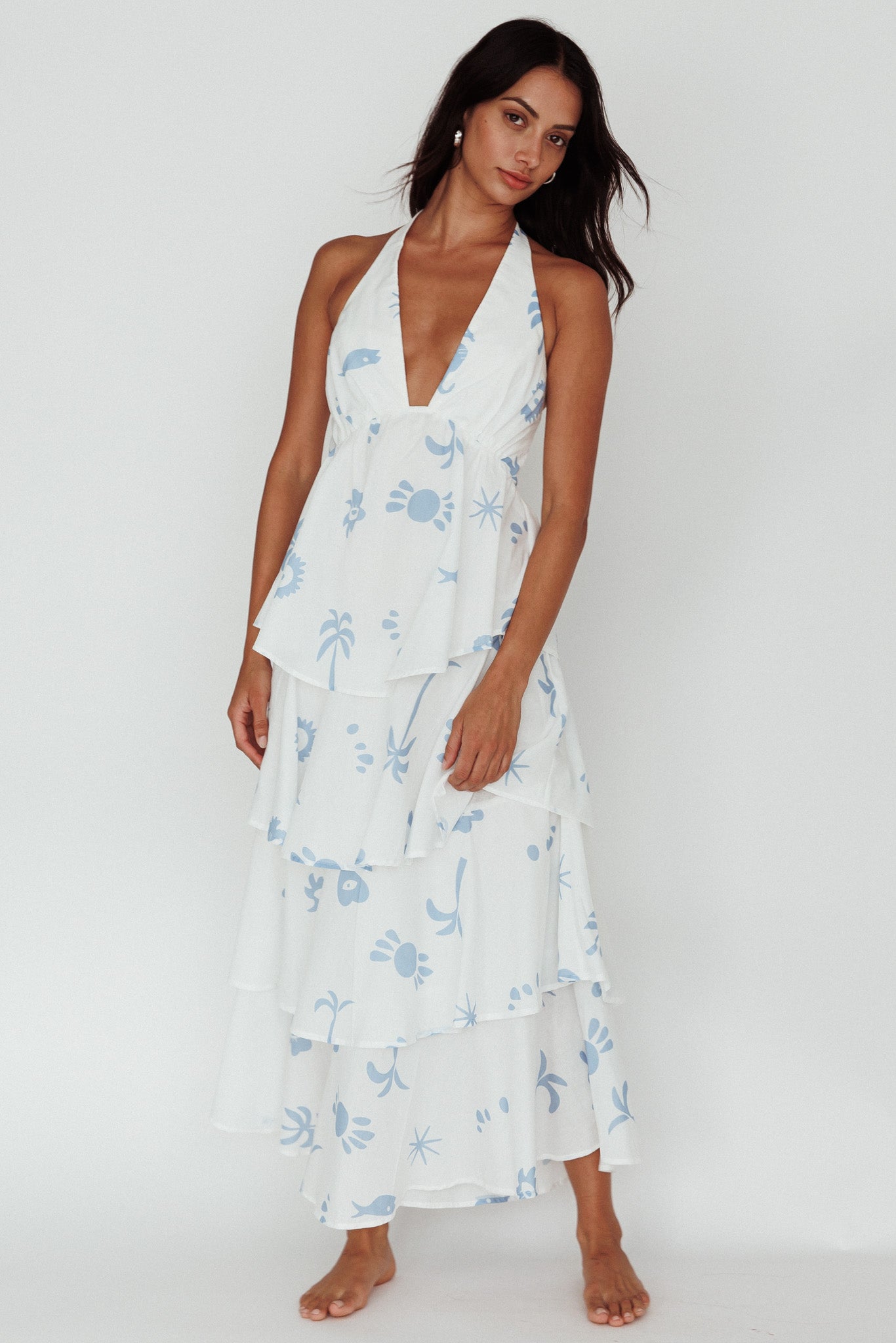 Catalina – Elegant Slim Dress with Ruffle Sleeves