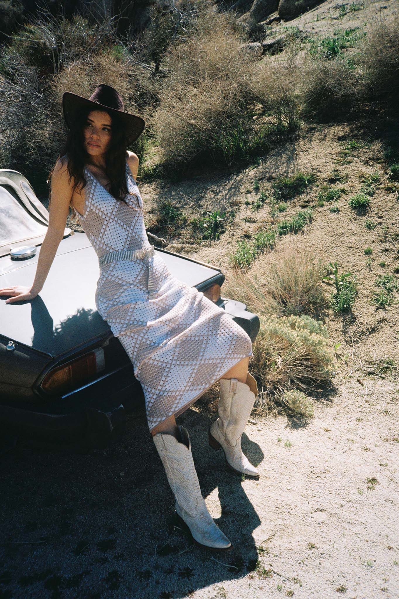 Easy Street Crochet Maxi Dress Beige by Selfie Leslie