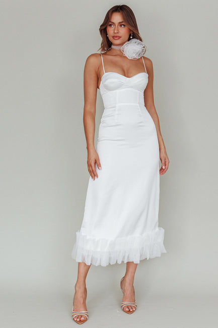 Buona Sera Hem Decoration Mini Dress White main image 0