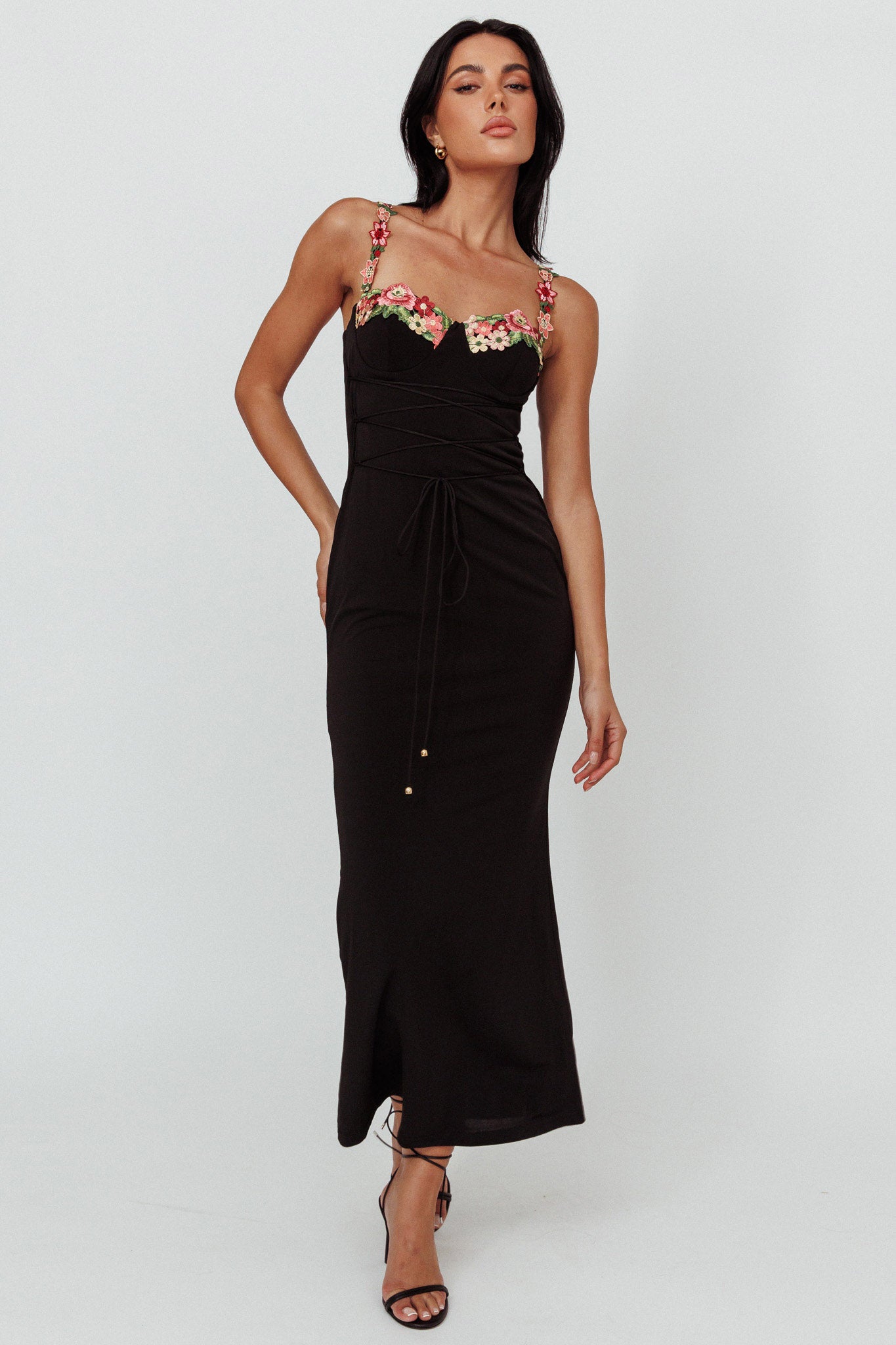 sherri hill dark blue dress Plunging Illusion Halter Prom 57135 Occasion: Halloween Size:Large 8-12 appliqué corset bodice and Augusta Midi Linen Dress