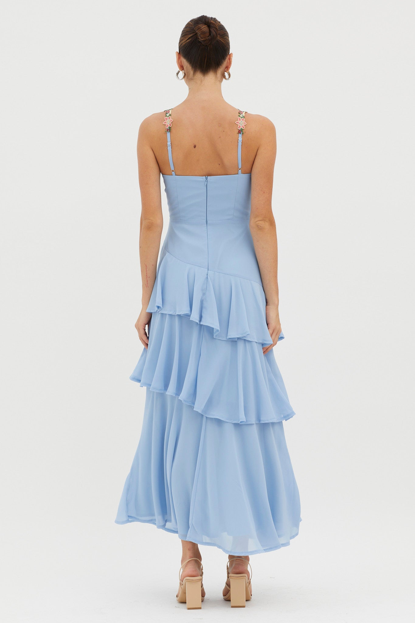 liliane garden rose ruffled a line formal dress Windsor Shianne Strapless Chiffon Ruffled A-Line Formal Dress
