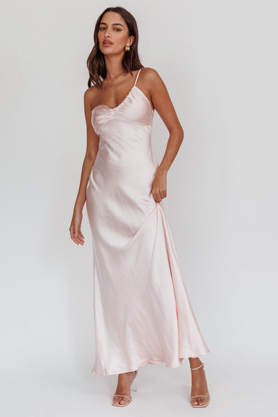 twilight tango one shoulder maxi dress forest green Emerald Green One Shoulder Ruched Maxi Dress, M / Green main image 1
