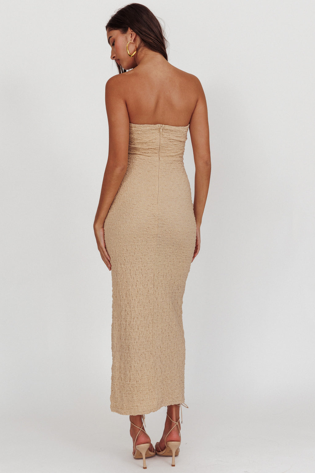 Women's Dresses Horizon Strapless Textured Midi Dress Nude L by Selfie Leslie Clearance Women's Dresses Horizon Strapless Textured Midi Dress Nude L by Selfie Leslie Clearance