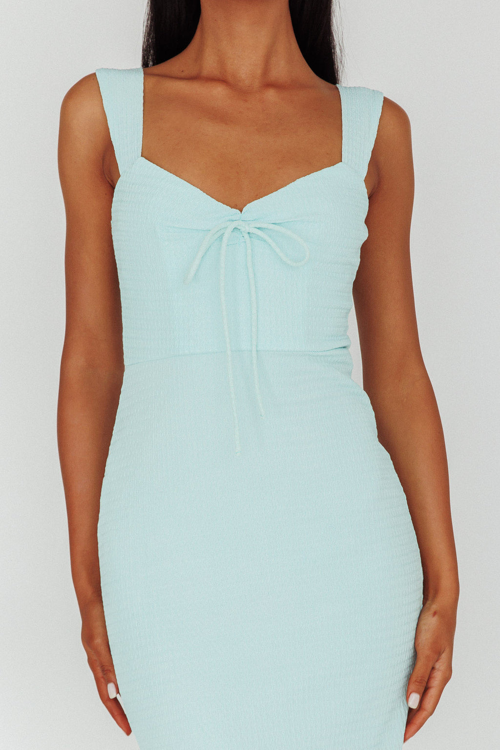 Carinn Tied Bust Maxi Dress Sky Blue by Selfie Leslie