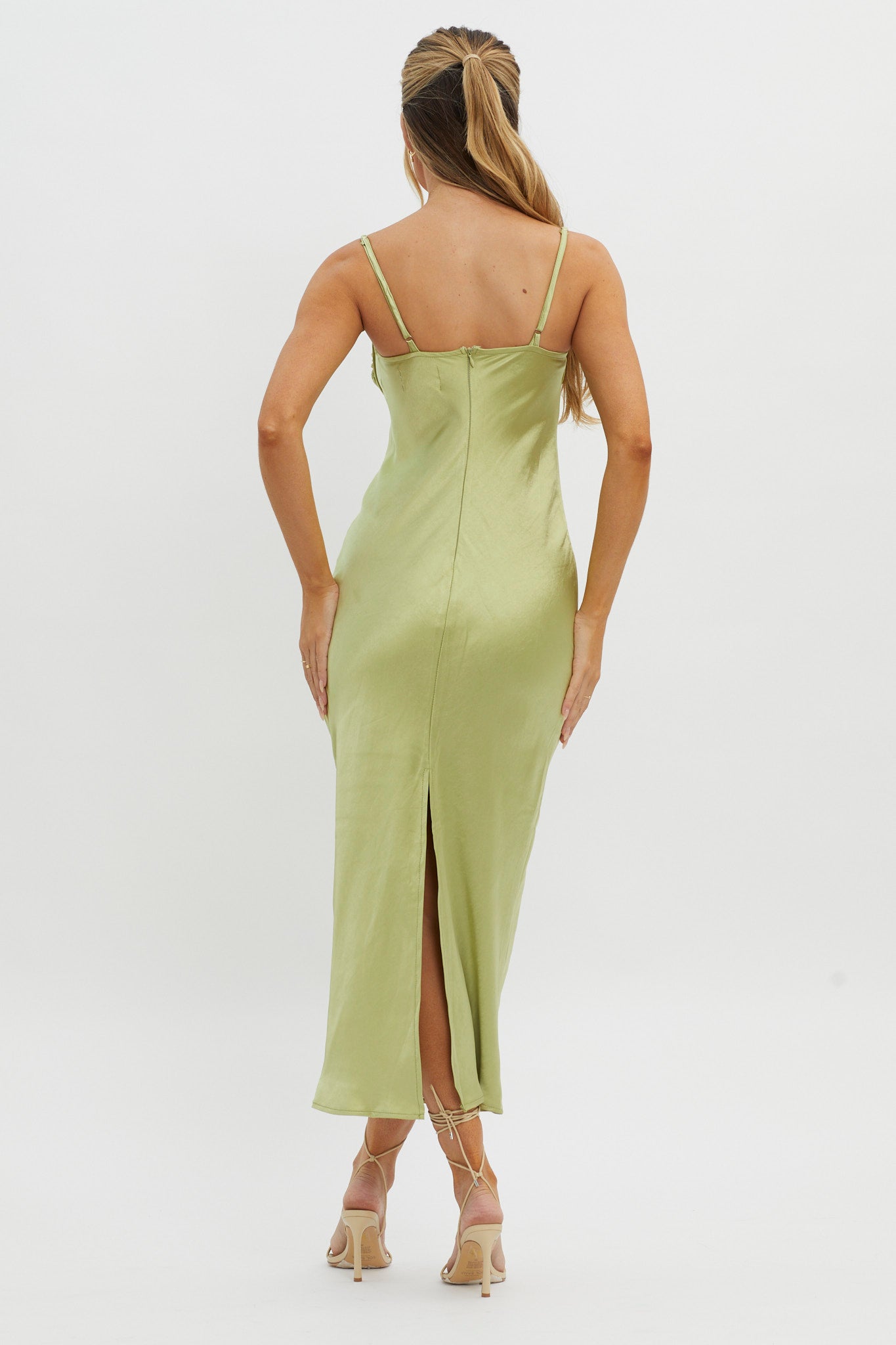 midi dress with slits on both sides Signature Side Slit Midi Dress