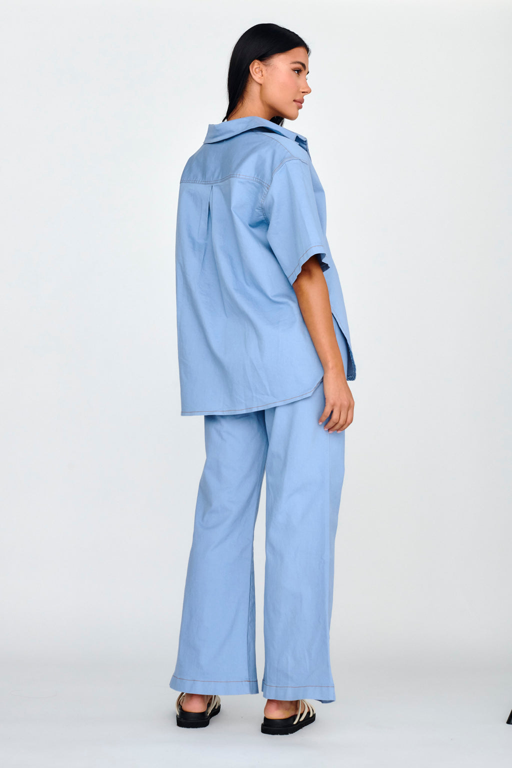 Light Aura Long Pants Denim Blue by Selfie Leslie