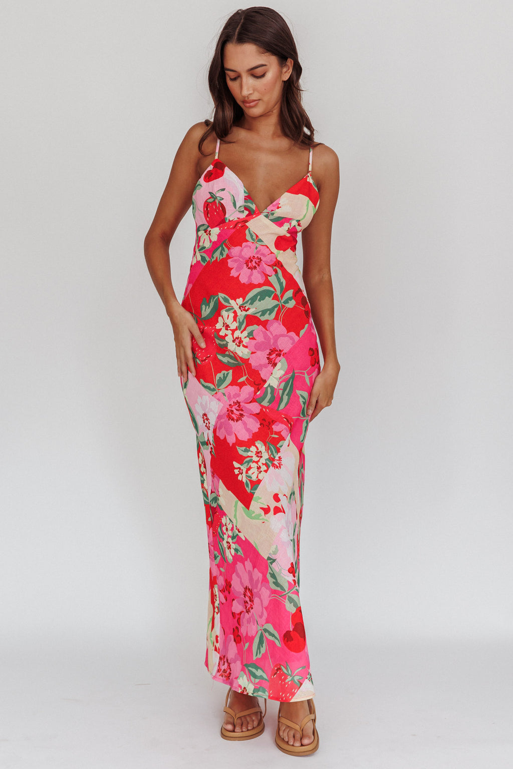 Jaya Floral A-line Maxi Dress Pink - XL Jaya Floral A-line Maxi Dress Pink - XL