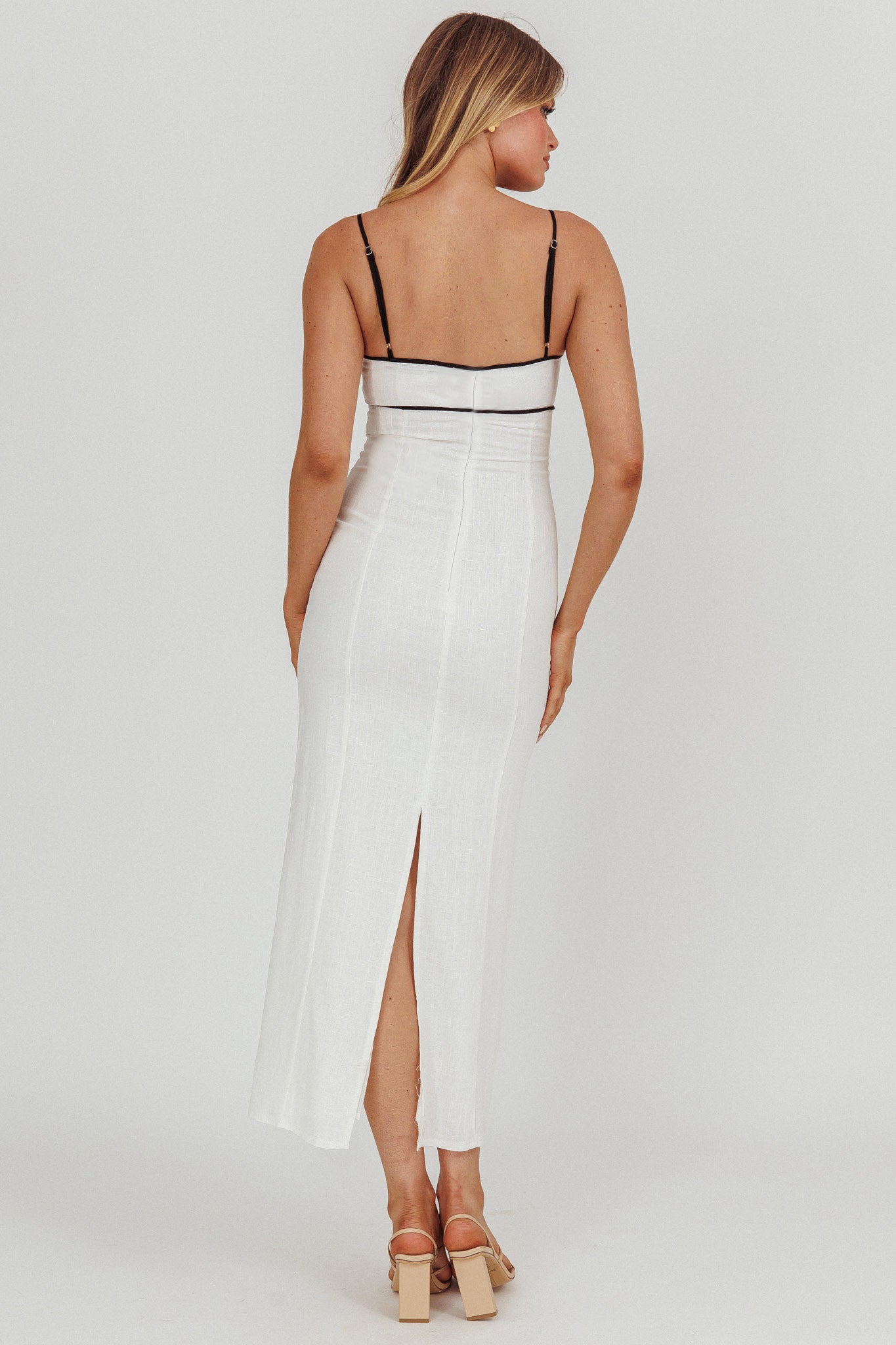 Chamberlain Contrast Maxi Dress White by Selfie Leslie
