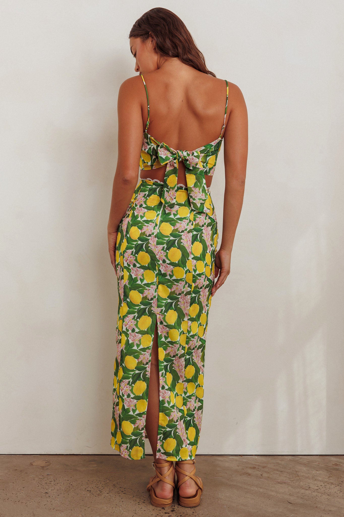 Chamberlain Scallop Trim Crop Top Citrus Lemon by Selfie Leslie
