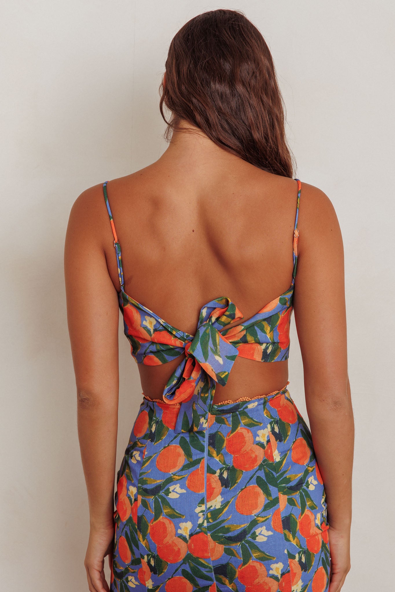 Chamberlain Scallop Trim Crop Top Citrus Orange by Selfie Leslie