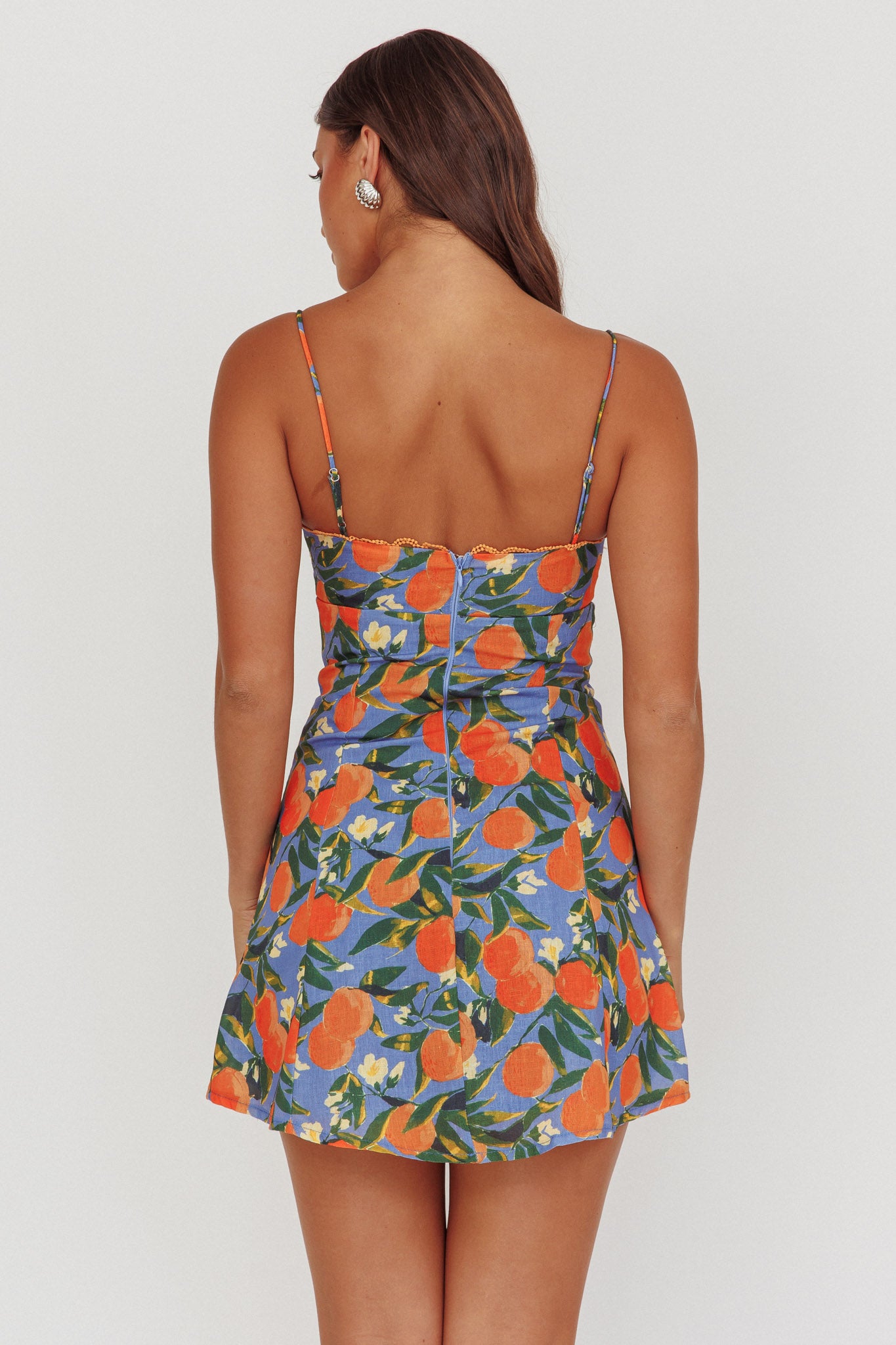 claribel orange mini dress Claribel Orange Mini Dress