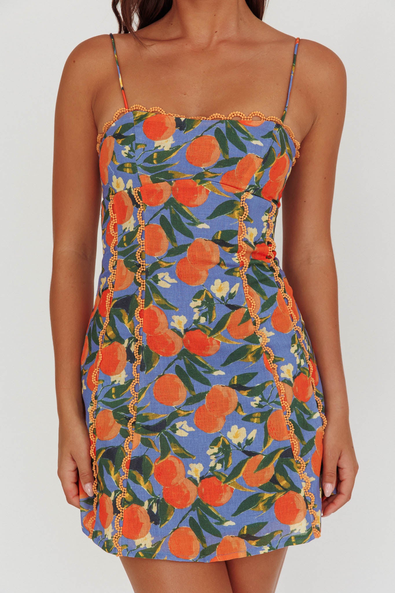 claribel orange mini dress Claribel Orange Mini Dress