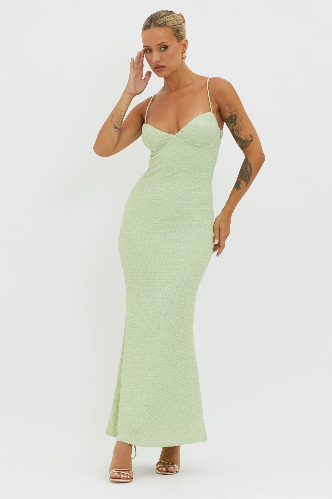 Lennox Elastic Back Bodycon Dress Sage | Selfie Leslie Lennox Elastic Back Bodycon Dress Sage | Selfie Leslie
