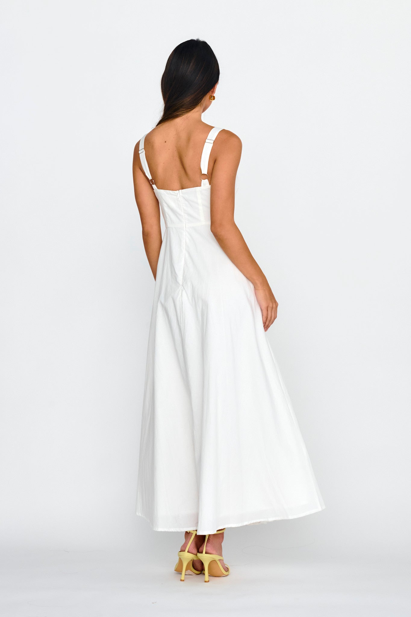 Kasiah Lace Trim Maxi Dress White by Selfie Leslie
