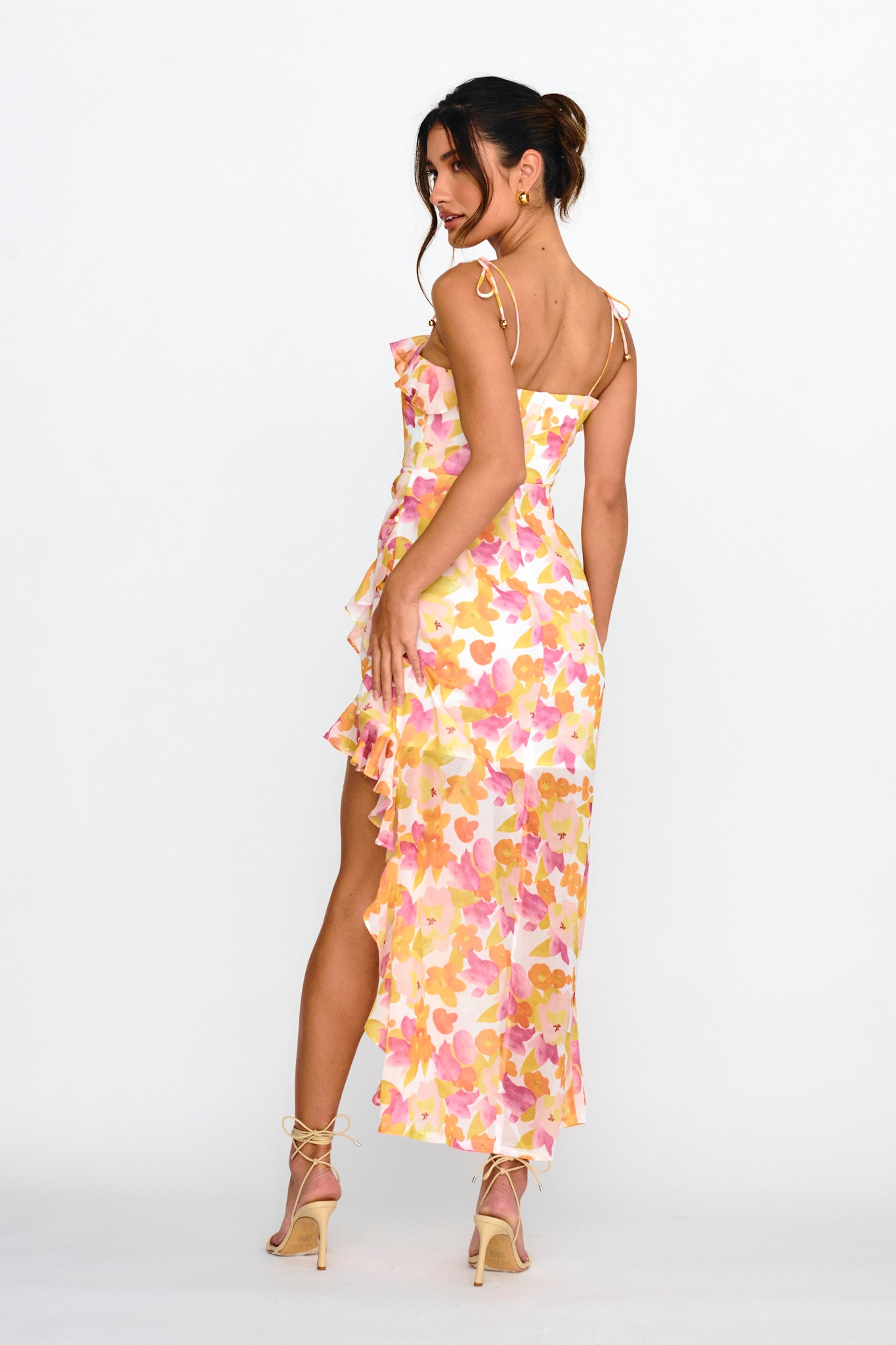 Poolside Petals Cut Out Midi Dress