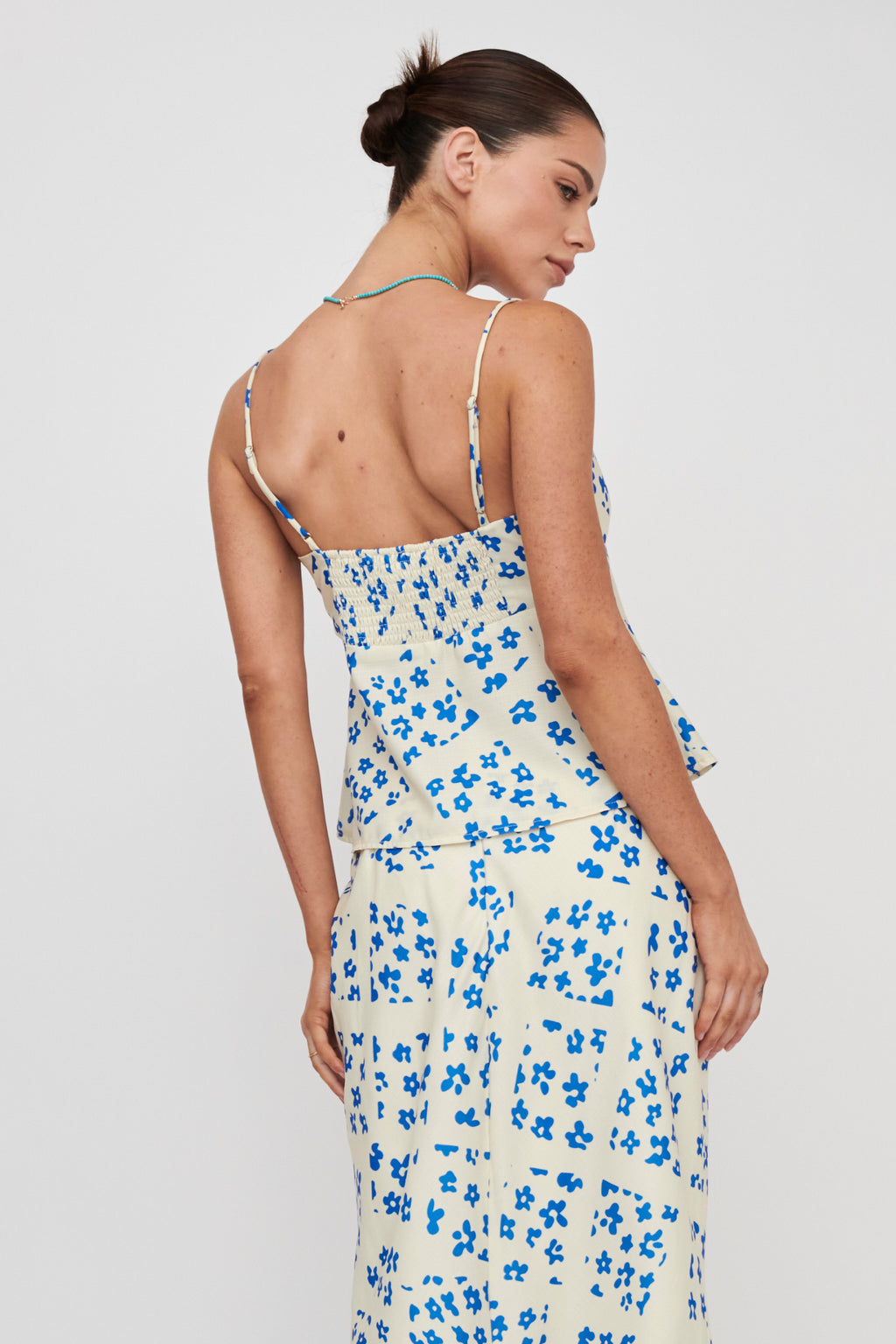 Heart & Soul Tie Front Top Floral Cream by Selfie Leslie